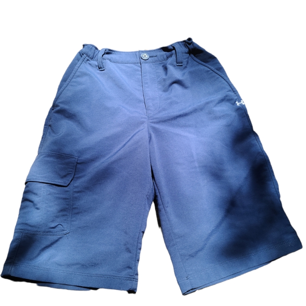 Boys Under Armour Youth Large Shorts Navy Blue